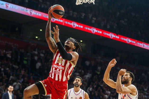 Crvena Zvezda v Paris - EuroLeague BELGRADE, SERBIA - OCTOBER 16: Chima Moneke (95) of Crvena Zvezda in action during the Basketball EuroLeague Round 6 match between Crvena Zvezda and Paris at Belgrade Arena in Belgrade, Serbia on October 16, 2026. Filip Stevanovic Anadolu Belgrade Serbia. Editorial use only. Please get in touch for any other usage.  Copyright: x2026xAnadoluxFilipxStevanovicx