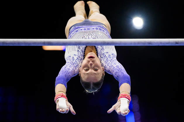 October 16, 2026: Sanna Veerman of the Netherlands at a women’s podium training session during Day 1 of the 2026 Artistic Gymnastics World Championships on October 16, 2026 in Rotterdam. Photo by Joel Marklund, BILDBYRÅN. Code: JM JM0858 bbeng artistic gymnastics gymnastics world championships women’s  Copyright: JOELxMARKLUND BB261016JM003