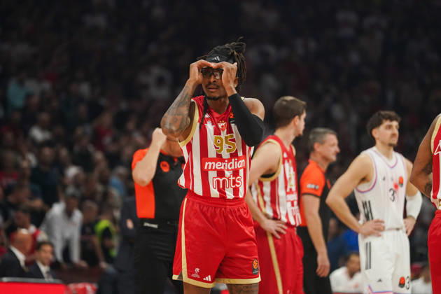 October 16, 2026, Belgrade, Central Serbia, Serbia: 20261016, Belgrade, Serbia - Crvena Zvezda Meridianbet and Paris Basketball play a EuroLeague basketball game at the Belgrade Arena. CHIMA MONEKE in action. Basketball 2026 27: EuroLeague: Crvena Zvezda Meridianbet 90:81 Paris Basketball  - ZUMAd223 20261016_zip_d223_002 Copyright: xMarkoxDimicx