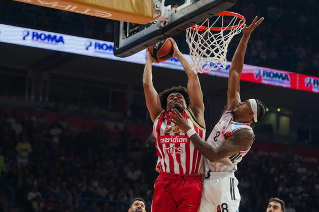 October 16, 2026, Belgrade, Central Serbia, Serbia: 20261016, Belgrade, Serbia - Crvena Zvezda Meridianbet and Paris Basketball play a EuroLeague basketball game at the Belgrade Arena. NWORA JORDAN in action. Basketball 2026 27: EuroLeague: Crvena Zvezda Meridianbet 90:81 Paris Basketball  - ZUMAd223 20261016_zip_d223_029 Copyright: xMarkoxDimicx