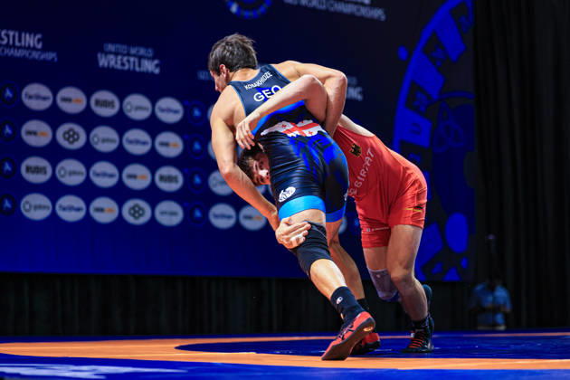 U23 World Championships, 74 kg Freestyle: Saba Kobakhidze (GEO) def. Manuel Wagin (GER) Copyright: xAmirrezaxAliasgarix Kadir Caliskan United World Wr