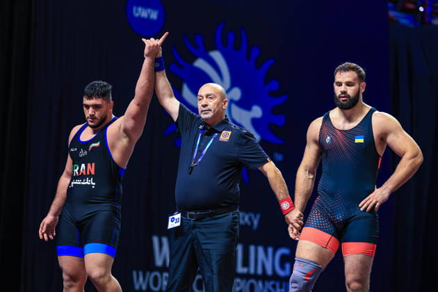 U23 World Championships, 125 kg Freestyle: Abolfazl Mohammad Mohammad Nezhad (IRI) def. Volodymyr Kochanov (UKR) Copyright: xAmirrezaxAliasgarix Kadir Caliskan United World Wr