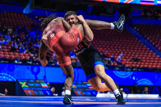 U23 World Championships, 92 kg Freestyle: Abolfazl Yaser Rahmani Firouzjaei (IRI) def. Steven Caldwell Burrell Jr. (JAM) Copyright: xAmirrezaxAliasgarix Kadir Caliskan United World Wr