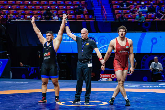 U23 World Championships, 125 kg Freestyle: Abolfazl Mohammad Mohammad Nezhad (IRI) def. Khetag Karsanov (AZE) Copyright: xKadirxCaliskanx Kadir Caliskan United World Wr