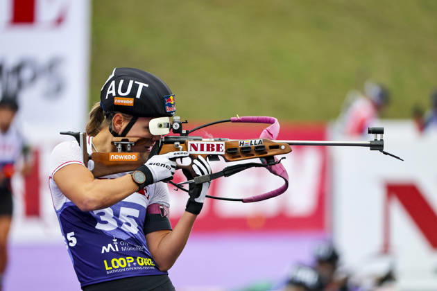 BIATHLON - Loop One Opening Festival MUNICH,GERMANY,17.OCT.26 - BIATHLON - Loop One Opening Festival. Image shows Anna Gandler (AUT).  GEPAxpictures xThomasxBachun