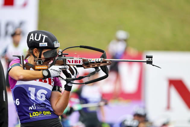 BIATHLON - Loop One Opening Festival MUNICH,GERMANY,17.OCT.26 - BIATHLON - Loop One Opening Festival. Image shows Dunja Zdouc (AUT).  GEPAxpictures xThomasxBachun