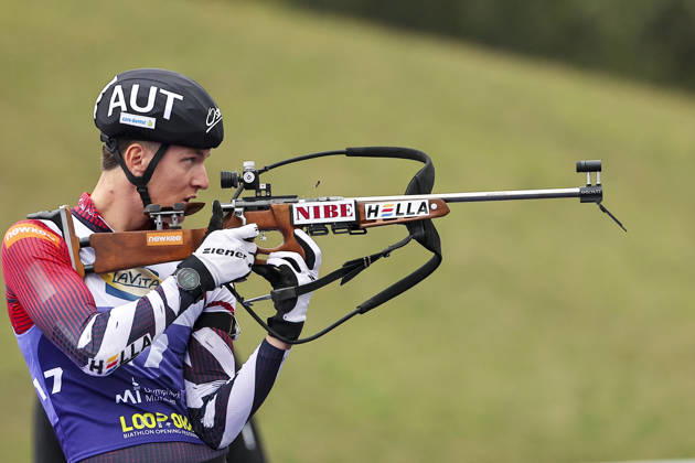 BIATHLON - Loop One Opening Festival MUNICH,GERMANY,17.OCT.26 - BIATHLON - Loop One Opening Festival. Image shows Dominic Unterweger (AUT).  GEPAxpictures xThomasxBachun