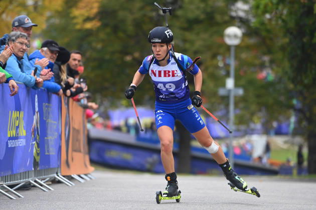 Oceane MICHELON (FRA), Performance, Loop One Biathlon Opening Festival at the Olympic Park in Munich on October 17, 2026