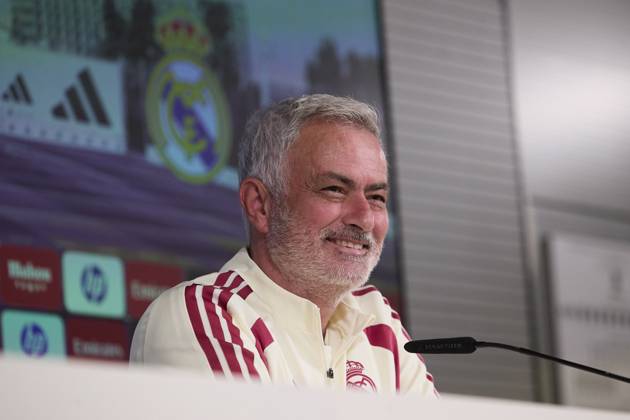 October 17, 2026, Madrid, Spain: Coach Jose Mourinho (Real Madrid CF) attends a press conference, PK, Pressekonferenz on the eve of the LaLiga EA SPORTS 2026 2027 match between Real Madrid CF and Sevilla FC..Real Madrid CF is holding its final training session and press conference ahead of its ninth LaLiga game. LaLiga EA SPORTS 2026 2027 - Real Madrid CF Press Conference And Training Session In Madrid, Spain - 17 Oct 2026  - ZUMAs197 20261017_aaa_s197_035 Copyright: xFedericoxTitonex
