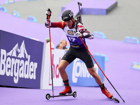 BIATHLON - Loop One Opening Festival MUNICH,GERMANY,17.OCT.26 - BIATHLON - Loop One Opening Festival. Image shows Dominic Unterweger (AUT).  GEPAxpictures xThomasxBachun