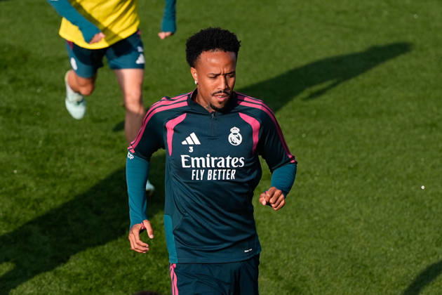 October 17, 2026, Valdebebas, Madrid, Spain: Eder Militao during the training day of Real Madrid ahead the Spanish League, LaLiga EA Sports, football match against Sevilla FC at Ciudad Deportiva Real Madrid on October 17, 2026, in Valdebebas, Madrid, Spain. Real Madrid Training And press conference, PK, Pressekonferenz - LaLiga Ea Sports - ZUMAa181 20261017_zaa_a181_037 Copyright: xDennisxAgyemanx