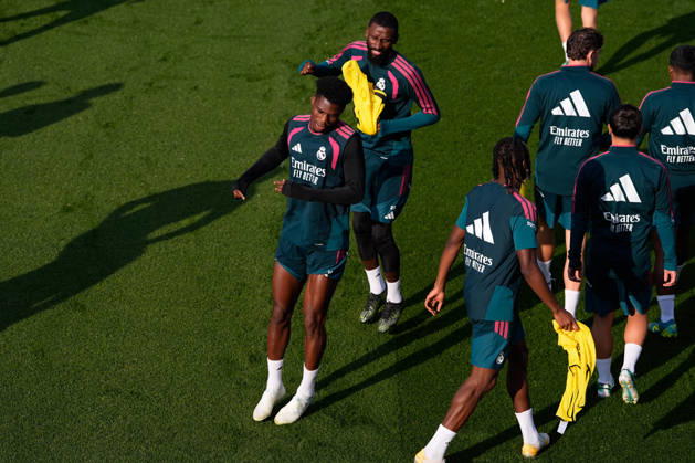 October 17, 2026, Valdebebas, Madrid, Spain: Aurelien Tchouameni during the training day of Real Madrid ahead the Spanish League, LaLiga EA Sports, football match against Sevilla FC at Ciudad Deportiva Real Madrid on October 17, 2026, in Valdebebas, Madrid, Spain. Real Madrid Training And press conference, PK, Pressekonferenz - LaLiga Ea Sports - ZUMAa181 20261017_zaa_a181_059 Copyright: xDennisxAgyemanx