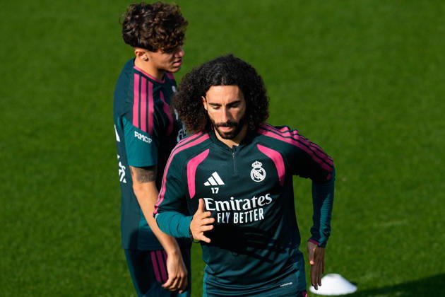 October 17, 2026, Valdebebas, Madrid, Spain: Marc Cucurella during the training day of Real Madrid ahead the Spanish League, LaLiga EA Sports, football match against Sevilla FC at Ciudad Deportiva Real Madrid on October 17, 2026, in Valdebebas, Madrid, Spain. Real Madrid Training And press conference, PK, Pressekonferenz - LaLiga Ea Sports - ZUMAa181 20261017_zaa_a181_083 Copyright: xDennisxAgyemanx