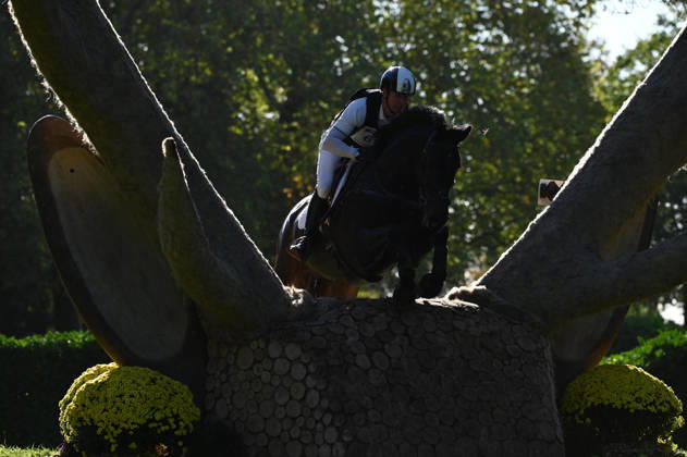 MONDIAL DU LION 2026 - CROSS COUNTRY LE LION-D ANGERS, FRANCE - OCTOBER 17, 2026 : Kevin McNab riding Monbeg Kobe during the cross-country competition at the Mondial du Lion 2026, FEI WBFSH Eventing World Breeding Championship for Young Horses. Le Lion-d AngersFrance  Copyright: xEmilienxJousselinx