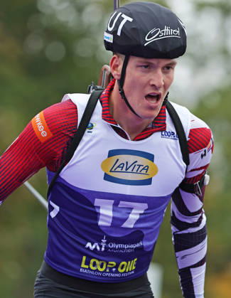 BIATHLON - Loop One Opening Festival MUNICH,GERMANY,17.OCT.26 - BIATHLON - Loop One Opening Festival. Image shows Dominic Unterweger (AUT).  GEPAxpictures xThomasxBachun