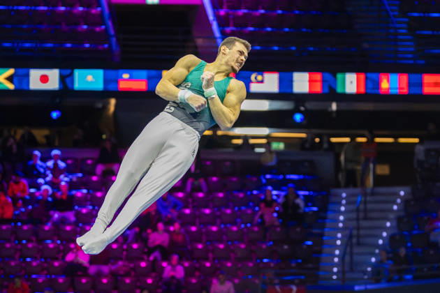 2026-10-17 Georgios Angonas of Cyprus at Artistic Gymnastics World Championships 2026 - Day 1 ROTTERDAM, NETHERLANDS - OCTOBER 17: Georgios Angonas of Cyprus competes during Day 1 of the Artistic Gymnastics World Championships 2026 at Rotterdam Ahoy on October 17, 2026 in Rotterdam, Netherlands. Rotterdam Rotterdam Ahoy Netherlands Content not available for redistribution in The Netherlands directly or indirectly through any third parties. Copyright: xMarcelxvanxPlateringenx