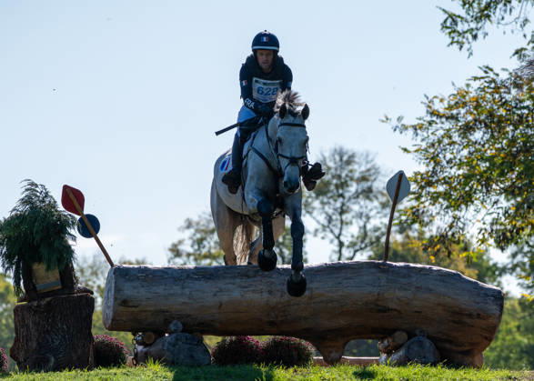 MONDIAL DU LION 2026 - CROSS COUNTRY LE LION-D ANGERS, FRANCE - OCTOBER 17, 2026 : Nicolas Touzaint riding Kovu de Belle Croix during the cross-country competition at the Mondial du Lion 2026, FEI WBFSH Eventing World Breeding Championship for Young Horses. Le Lion-d AngersFrance  Copyright: xEmilienxJousselinx
