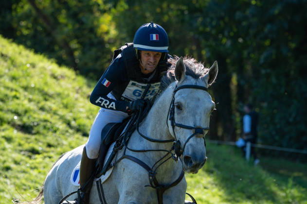 MONDIAL DU LION 2026 - CROSS COUNTRY LE LION-D ANGERS, FRANCE - OCTOBER 17, 2026 : Nicolas Touzaint riding Kovu de Belle Croix during the cross-country competition at the Mondial du Lion 2026, FEI WBFSH Eventing World Breeding Championship for Young Horses. Le Lion-d AngersFrance  Copyright: xEmilienxJousselinx