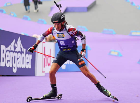 BIATHLON - Loop One Opening Festival MUNICH,GERMANY,17.OCT.26 - BIATHLON - Loop One Opening Festival. Image shows Fredrik Muehlbacher (AUT).  GEPAxpictures xThomasxBachun