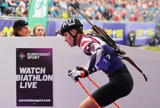 BIATHLON - Loop One Opening Festival MUNICH,GERMANY,17.OCT.26 - BIATHLON - Loop One Opening Festival. Image shows Dominic Unterweger (AUT).  GEPAxpictures xThomasxBachun