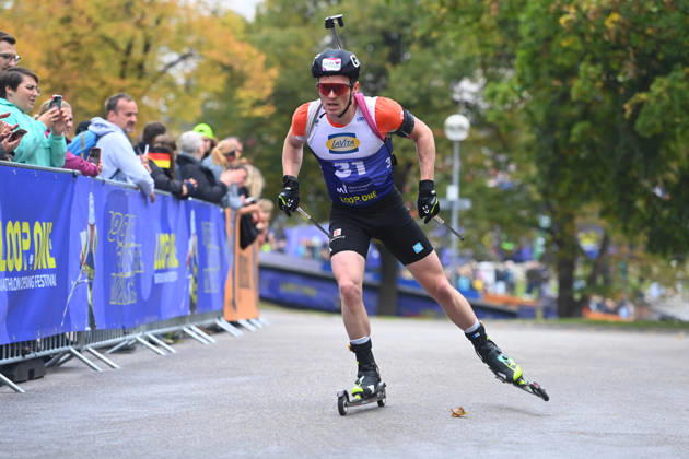 Lucas FRATZSCHER GER, Loop One Biathlon Opening Festival event at the Olympic Park in Munich on October 17, 2026