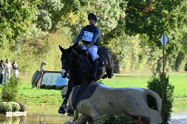 MONDIAL DU LION 2026 - CROSS COUNTRY LE LION-D ANGERS, FRANCE - OCTOBER 17, 2026 : Jordy Wilken riding Platina Spirit during the cross-country competition at the Mondial du Lion 2026, FEI WBFSH Eventing World Breeding Championship for Young Horses. Le Lion-d AngersFrance  Copyright: xEmilienxJousselinx