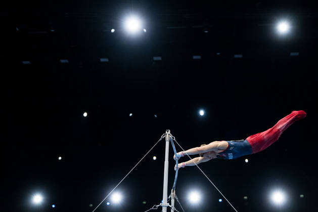 October 17, 2026: Sebastian Sponevik of Norway competes in the men’s qualifying round on the first day of the 2026 Artistic Gymnastics World Championships on October 17, 2026 in Rotterdam. Photo by Joel Marklund, BILDBYRÅN. Code: JM JM0859 bbeng artistic gymnastics gymnastics world championships bbeng artistic gymnastics gymnastics world championships Norway  Copyright: JOELxMARKLUND BB261017JM047