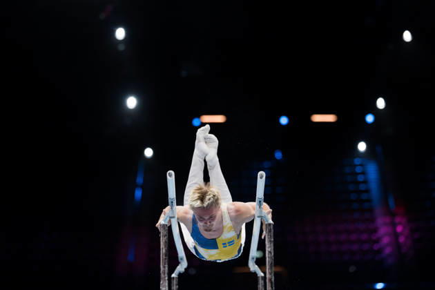 October 17, 2026: David Rumbutis of Sweden competes in the men’s qualifying round on the first day of the 2026 Artistic Gymnastics World Championships on October 17, 2026 in Rotterdam. Photo by Joel Marklund, BILDBYRÅN, code JM JM0859. bbeng artistic gymnastics gymnastics world championships bbeng artistic gymnastics gymnastics world championships Sweden  Copyright: JOELxMARKLUND BB261017JM049