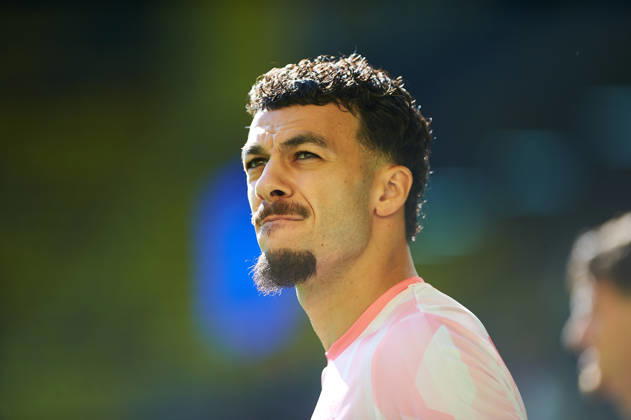 Georges Mikautadze of Villarreal CF during the LaLiga EA Sports match between Villarreal CF and Elche CF at Estadio de la Cerámica on October 17, 2026, in Villarreal, Spain