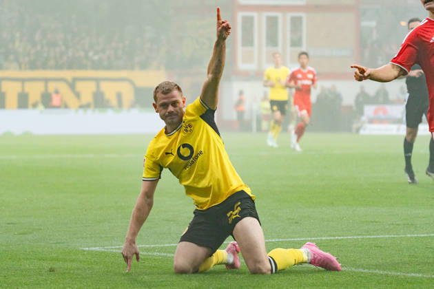 Germany 1 Bundesliga 2026–2027: Union Berlin vs. Borussia Dortmund, Matchday 6, October 17, 2026, Stadion an der Alten Försterei, Berlin; Julian Ryerson, Borussia Dortmund, 26 Copyright: xCelinaxLeiersx