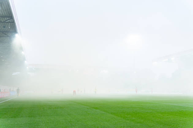 Germany 1 Bundesliga 2026–2027: Union Berlin vs. Borussia Dortmund, Matchday 6, October 17, 2026, Stadion an der Alten Försterei, Berlin; Pause due to fog caused by pyrotechnics Copyright: xCelinaxLeiersx