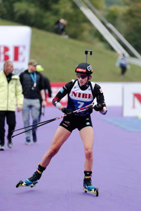 October 17, 2026, GER, Biathlon, Women, IBU Biathlon Loop One Festival 2026, 2026–2027 Season, Women’s Super Sprint Final: Vanessa Voigt (DEU), 7th on the course at Munich Olympic Park, Bavaria, Germany Copyright: xNordphoto Vux