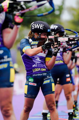 October 17, 2026, GER, Biathlon, Women, IBU Biathlon Loop One Festival 2026, 2026–2027 Season, Women’s Super Sprint Final: Anna Magnusson (SWE), 3rd in the standing shooting stage, Munich Olympic Park, Bavaria, Germany Copyright: xNordphoto Vux