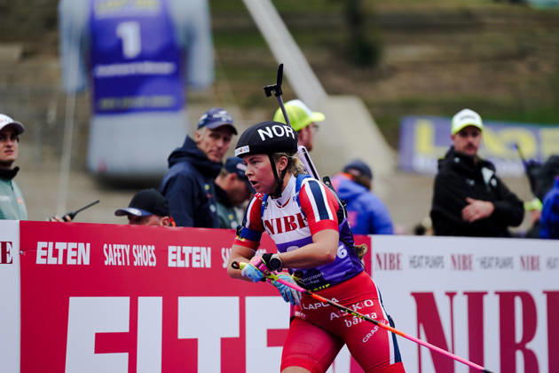 October 17, 2026, GER, Biathlon, Women, IBU Biathlon Loop One Festival 2026, 2026–2027 Season, Women’s Super Sprint Final: Ingrid L. Tandrevold (NOR), 6th in the penalty loop, Munich Olympic Park, Bavaria, Germany Copyright: xNordphoto Vux