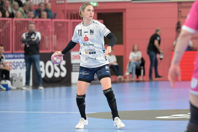 Annefleur Bruggeman, Sport Union Neckarsulm, 11 on the Ball: TusSies Metzingen vs. Sport Union Neckarsulm, Handball, Alsco HBF, Matchday 6, 2026–2027 Season, October 17, 2026, TusSies Metzingen vs. Sport Union Neckarsulm, Handball, Alsco HBF, Matchday 6, 2026–2027 Season, October 17, 2026, Tübingen Copyright: xEibner-Pressefotox EP_TBR