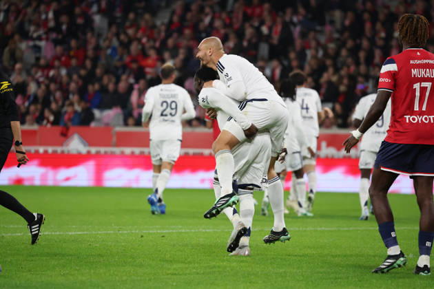 FOOTBALL : LOSC Lille vs Brest - Ligue 1 - 17 10 2026 Joie de Ludovic AJORQUE (Brest) après le but de Brest lors du match LOSC Lille vs Brest, Ligue 1, Decathlon Arena stade Pierre Mauroy, le 17 octobre 2026 - photo Laurent Sanson PsnewZ Copyright: xLaurentxSANSONx xPsnewZx
