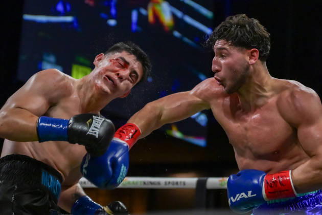 October 17, 2026, Las Vegas, Nevada, USA: JAMIE OSUNA defeats CRISTIAN CANGELOSI via majority Decision at the Chelsea of The Cosmopolitan in Las Vegas. PBC Boxing: Jamie Osuna Defeats Cristian Cangelosi Via Majority Decision.  - ZUMAo117 20261017_zsp_o117_004 Copyright: xMikaelxOnax