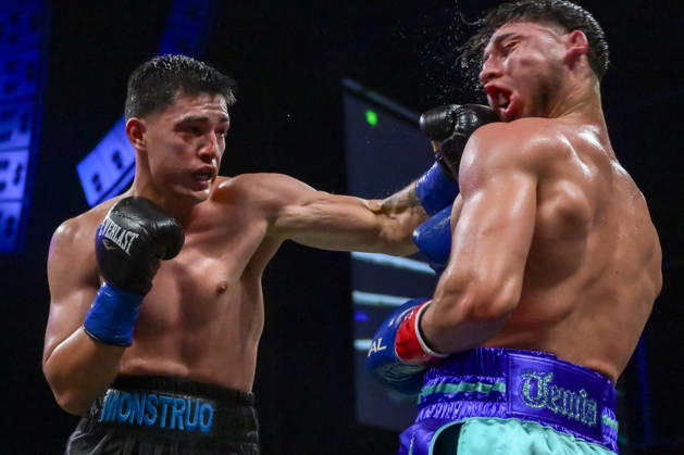 October 17, 2026, Las Vegas, Nevada, USA: JAMIE OSUNA defeats CRISTIAN CANGELOSI via majority Decision at the Chelsea of The Cosmopolitan in Las Vegas. PBC Boxing: Jamie Osuna Defeats Cristian Cangelosi Via Majority Decision.  - ZUMAo117 20261017_zsp_o117_005 Copyright: xMikaelxOnax