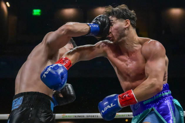 October 17, 2026, Las Vegas, Nevada, USA: JAMIE OSUNA defeats CRISTIAN CANGELOSI via majority Decision at the Chelsea of The Cosmopolitan in Las Vegas. PBC Boxing: Jamie Osuna Defeats Cristian Cangelosi Via Majority Decision.  - ZUMAo117 20261017_zsp_o117_006 Copyright: xMikaelxOnax