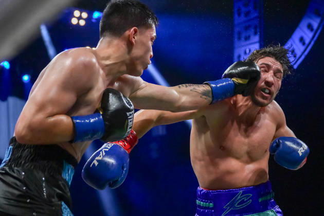 October 17, 2026, Las Vegas, Nevada, USA: JAMIE OSUNA defeats CRISTIAN CANGELOSI via majority Decision at the Chelsea of The Cosmopolitan in Las Vegas. PBC Boxing: Jamie Osuna Defeats Cristian Cangelosi Via Majority Decision.  - ZUMAo117 20261017_zsp_o117_008 Copyright: xMikaelxOnax