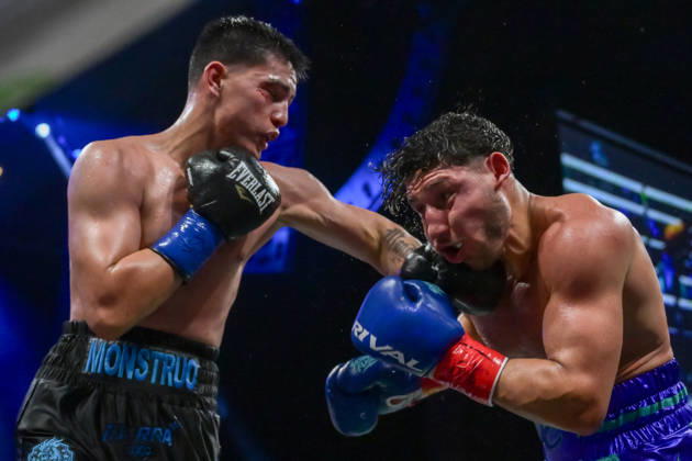 October 17, 2026, Las Vegas, Nevada, USA: JAMIE OSUNA defeats CRISTIAN CANGELOSI via majority Decision at the Chelsea of The Cosmopolitan in Las Vegas. PBC Boxing: Jamie Osuna Defeats Cristian Cangelosi Via Majority Decision.  - ZUMAo117 20261017_zsp_o117_011 Copyright: xMikaelxOnax