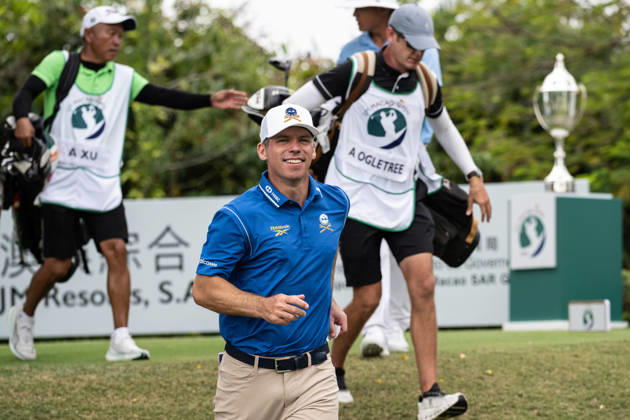 October 18, 2026, Macau, Macao Sar, China: PAUL CASEY from England, in good spirits on the 1st Tee during the Macau Open Golf 2026 Final Round. Golf 2026: Macau Open Final Round  - ZUMAr144 20261018_zap_r144_029 Copyright: xJaynexRussellx