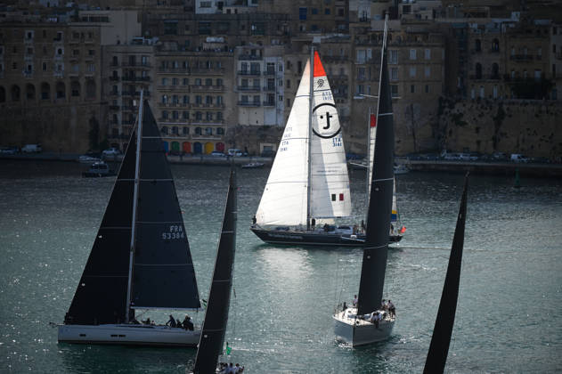 (261018) -- VALLETTA, Oct. 18, 2026 -- Yachts are seen sailing from the Grand Harbour of Malta, port of Valletta, during the 47th Rolex Middle Sea Race in Valletta, Malta, on Oct. 17, 2026. (Photo by Xinhua) (SP)MALTA-VALLETTA-SAILING-ROLEX MIDDLE SEA RACE JonathanxBorg 