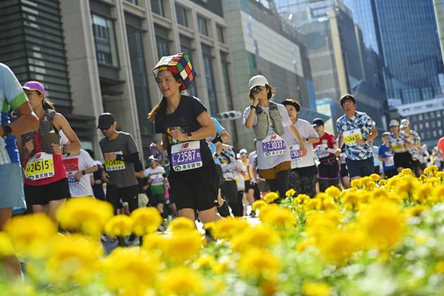 Runners take part in Tokyo Half Marathon in Japan TOKYO, JAPAN - OCTOBER 18 : Runners participate in the Tokyo Half Marathon as they make their way through the Muromachi district in central Tokyo, Japan, October 18, 2026. David Mareuil Anadolu Tokyo Japan. Editorial use only. Please get in touch for any other usage.  Copyright: x2026xAnadoluxDavidxMareuilx