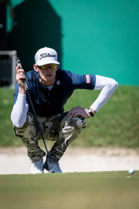 October 18, 2026, Macau, Macao Sar, China: Charles PORTER from the USA takes the tied lead on -14 Par with a stunning -9 Par final round. PORTERs final putt for a -2 Par hole on the 18th green. Macau Open Golf 2026 Final Round. Macau Open Golf 2026 Final Round  - ZUMAr144 20261018_zap_r144_053 Copyright: xJaynexRussellx