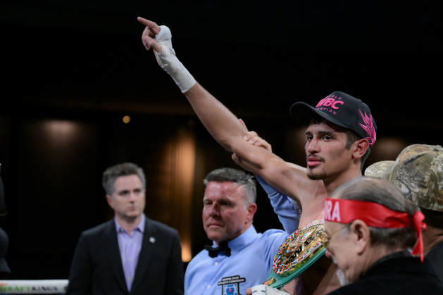 October 18, 2026, Las Vegas, Nevada, USA: SEBASTIAN FUNDORA defeats ERMAL HADRIBEAJ via KO in round 12 at the Chelsea of The Cosmopolitan in Las Vegas. Las Vegas USA - ZUMAo117 20261018_zsp_o117_005 Copyright: xMikaelxOnax