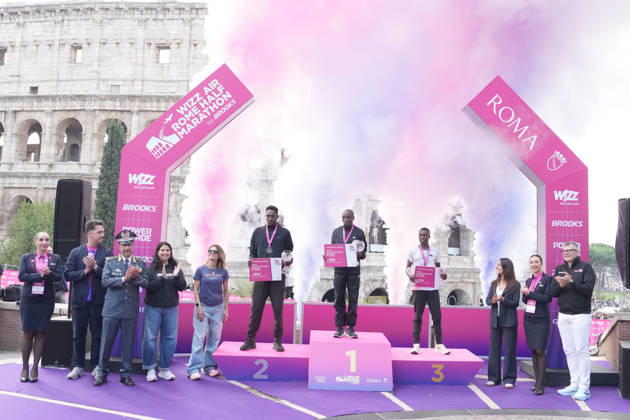 Kiprop Elisha Kibet Filex Selemon Ataklti during the 3th edition of the Wizz Air Rome Half Marathon by Brooks 2026 Rome s, Italy - Sunday, October 18, 2026. ( Photo by Alfredo Falcone LaPresse )  Copyright: xAlfredoxFalcone LaPressex