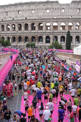 A moment of during the 3th edition of the Wizz Air Rome Half Marathon by Brooks 2026 Rome s, Italy - Sunday, October 18, 2026. ( Photo by Alfredo Falcone LaPresse )  Copyright: xAlfredoxFalcone LaPressex