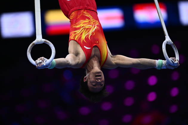 Netherlands Artistic Gymnastics World Championships Qualifiers 9267101 18.10.2026 China s Tian Hao competes on the rings during the men s qualification of the 2026 World Artistic Gymnastics Championships in Rotterdam, the Netherlands. Alexey Filippov Sputnik Rotterdam Netherlands  Copyright: xAlexeyxFilippovx