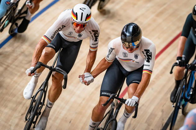 KLUGE Roger, AUGENSTEIN Moritz 2026 UCI Track Cycling World Championships KLUGE Roger AUGENSTEIN Moritz GER Germany Landscape orientation Landscape Event 2026 UCI Track Cycling World Championships Category Cycling Track Cycling World Championships Elite Men Location Asia China Shanghai Chongming Shanghai Velodrome Discipline Madison Distance 50 km Date October 18, 2026 Sunday Day 5